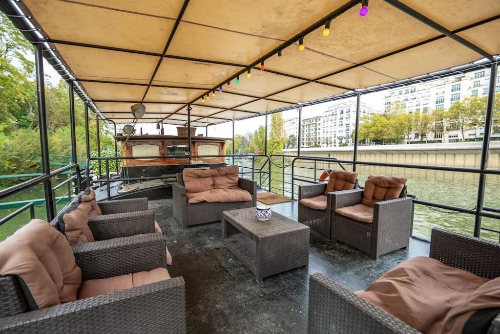 Grande Peniche 4 Ch - 10 Pers -Paris - Ile De Puteaux- Terrasses Villa Exterior photo